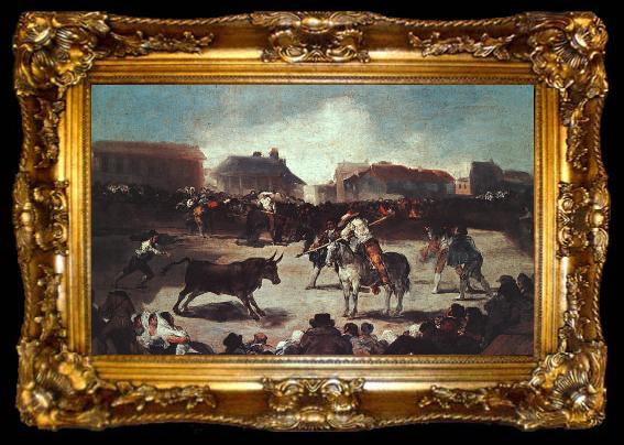 framed  Francisco de Goya Village Bullfight, ta009-2